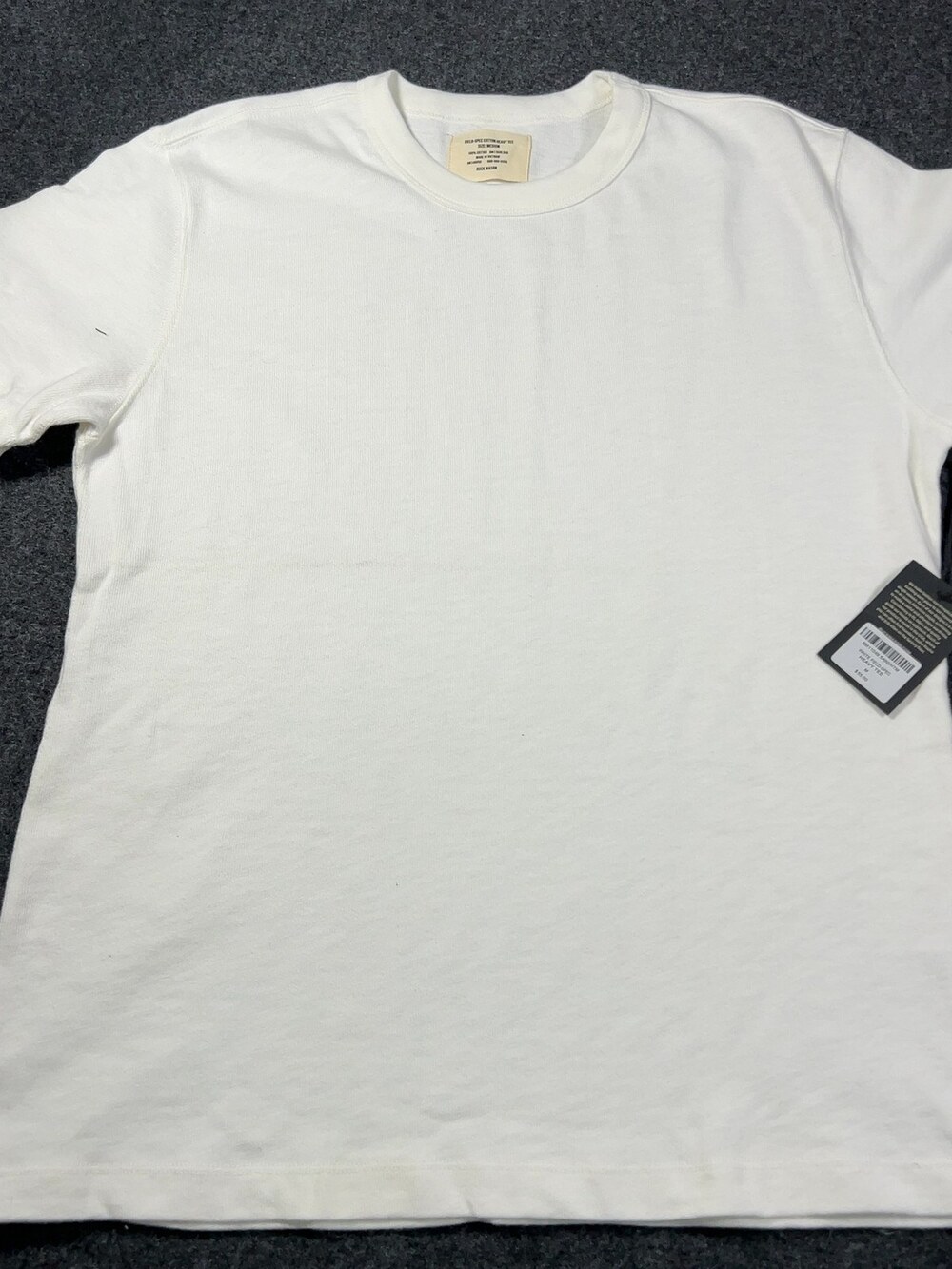 Buck Mason White Field-Spec Cotton Heavy Tee Mens Sz Medium NWI Msrp55 [ME11]